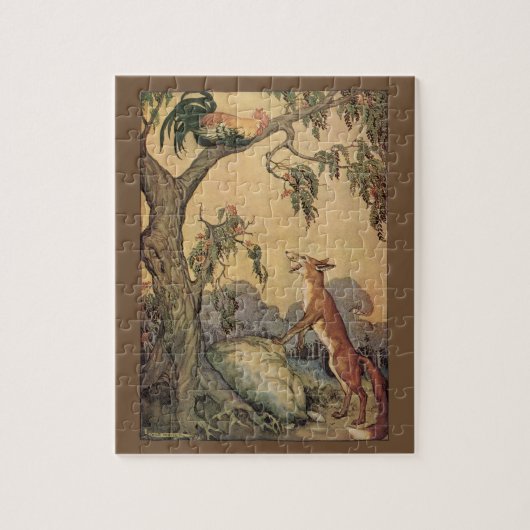 Aesop's Fables, Fox, Rooster en de Dog Legpuzzel (Verticaal)