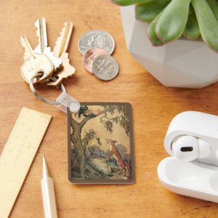  Aesop's Fables, Fox, Rooster en de Dog Sleutelhanger