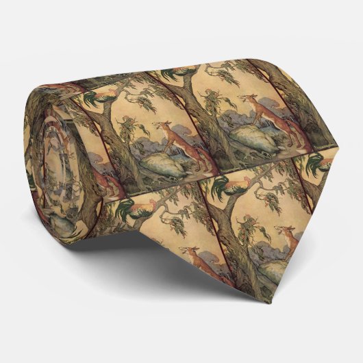  Aesop's Fables, Fox, Rooster en de Dog Stropdas (Opgerold)