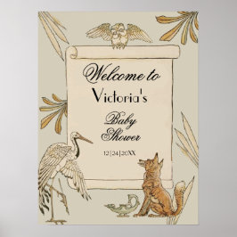 Aesop's Storybook Book Welkom Teken Poster