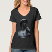 Aesthetic Art History David of Michelangelo Retro  T-shirt (Voorkant)