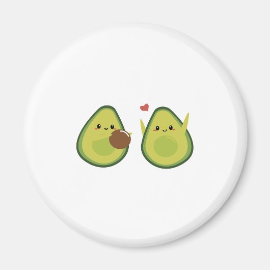 Aesthetic Avocado Fridge Magnets (Devant)