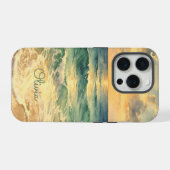 Aesthetic Beach Sunset Watercolor Custom Name (Verso Horizontal)