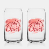 Aesthetic Beautiful Chaos Script Typography Blikvorm Glas (Achterkant)