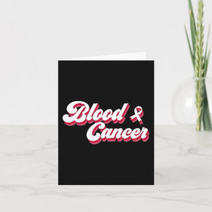 Aesthetic Blood Cancer Awareness Red Ribbon T-shir Kaart