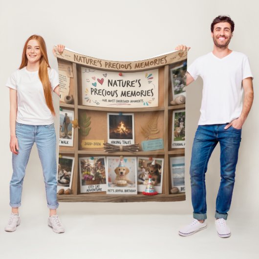 Aesthetic Blurred Nature & Pets Memory Box Fleece Deken (In situ)