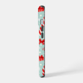 Aesthetic Christmas Pattern Candy iPhone 15 Hoesje (Linkerkant)