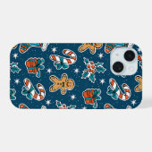 Aesthetic Christmas Pattern Santa Candy iPhone 15 Hoesje (Achterkant horizontaal)