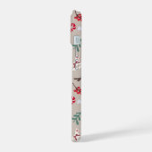 Aesthetic Christmas Pattern Tree Candy iPhone 15 Hoesje (Linkerkant)