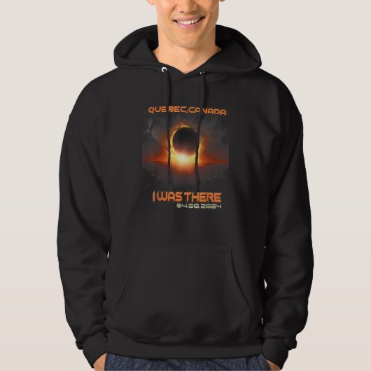 Aesthetic Cityscape Total Solar Eclipse 2024 Quebe Hoodie (Voorkant)