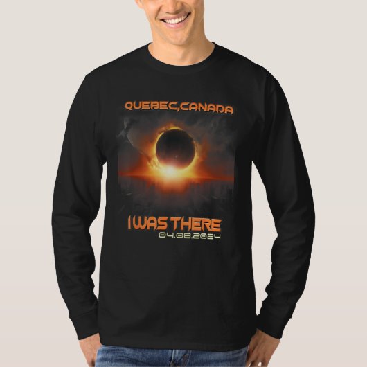 Aesthetic Cityscape Total Solar Eclipse 2024 Quebe T-shirt (Voorkant)