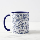 Aesthetic Coffee Time Floral Mug (Gauche)