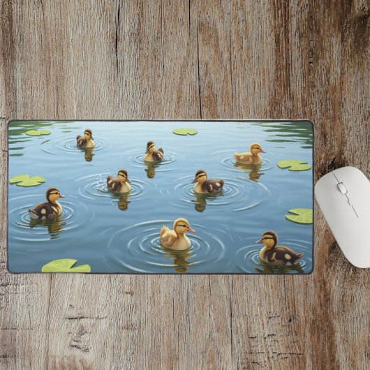 Aesthetic Desk Mat, Desk Pad, Cute Duck