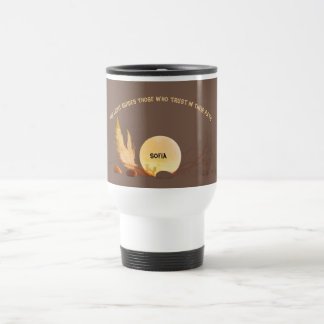 Aesthetic Earth Tone 15oz Spiritual Travel Mug Reisbeker