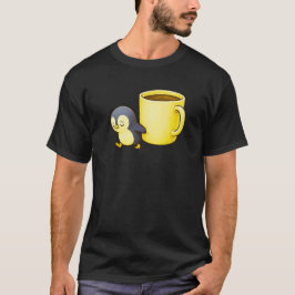Aesthetic Exhausted Penguin • Oversized Coffee Cup T-shirt