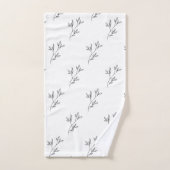 Aesthetic Floral Pattern Towel Set (Serviette à main)