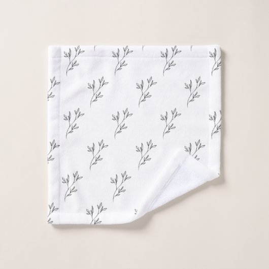 Aesthetic Floral Pattern Towel Set (Gant de toilette)