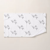 Aesthetic Floral Pattern Towel Set (Serviette à main)