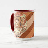 Aesthetic Hedgehog Two-Tone Coffee Mug Mok (Voorkant links)