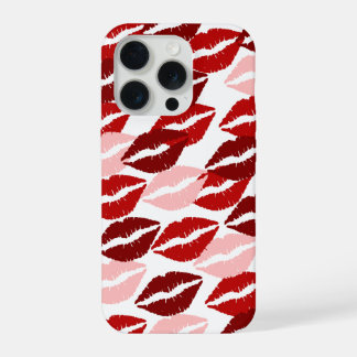 Aesthetic Lips Pattern Phone Case iPhone 15 Pro Hoesje