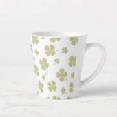 Aesthetic Lucky Charm Four Leaf Clover Custom Latte Mok (Rechts)