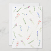 Aesthetic Minimalist falling flowers baby shower Kaart (Achterkant)