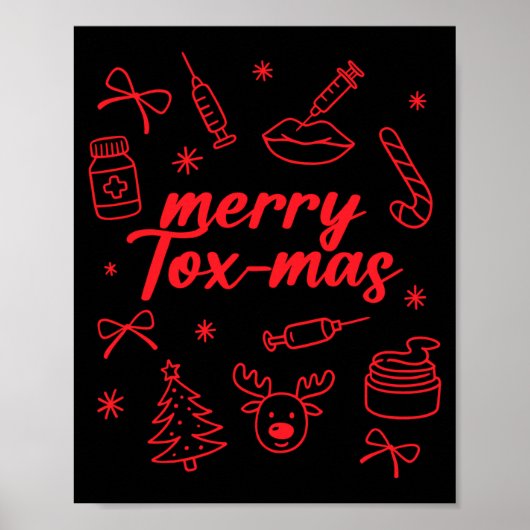 Aesthetic Nurse Injector Botox Er Xmas Merry Tox-m Poster (Voorkant)