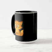 Aesthetic Overwhelmed Fox • Cute Chaos Coffee Mok (Voorkant links)