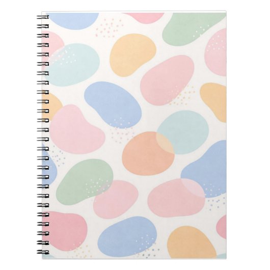 Aesthetic Pastel Abstract Shapes Spiral Notebook Notitieboek (Voorkant)