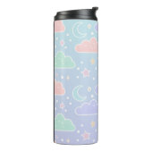 Aesthetic Pastel Cloud Insulated Tumbler Thermosbeker (Gedraaid links)