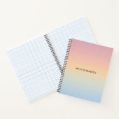 Aesthetic Pastel Ombre Lines Personalized Notebook Notitieboek (Binnen)