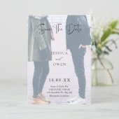 Aesthetic photo wedding save the date (Staand voorkant)