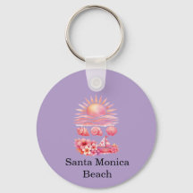 Aesthetic Pink Beach Sunset Watercolor