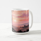 Aesthetic Pink Sunset Coffee Mug – Nature Inspired (Devant droit)