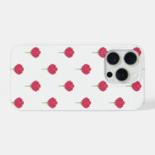 Aesthetic pink tulip flower pattern phone case iPhone hoesje (Achterkant horizontaal)