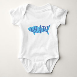 Aesthetic Playful Nautical Shark Splash Typography Romper