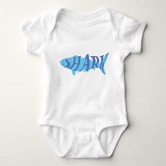 Aesthetic Playful Nautical Shark Splash Typography Romper