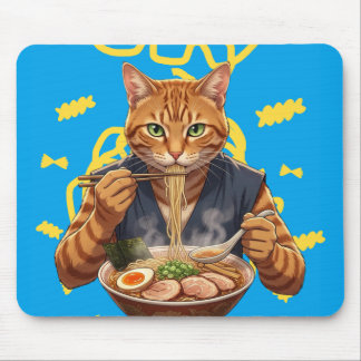 Aesthetic Ramen Kat - Japanse Pop Art Gaming Muismat
