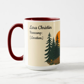 Aesthetic Retro Hiking Club Personalized Gift Mok