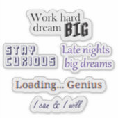 Aesthetic Study Motivation Sticker Sheet  (Devant)