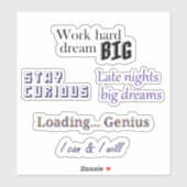 Aesthetic Study Motivation Sticker Sheet  (Feuille)