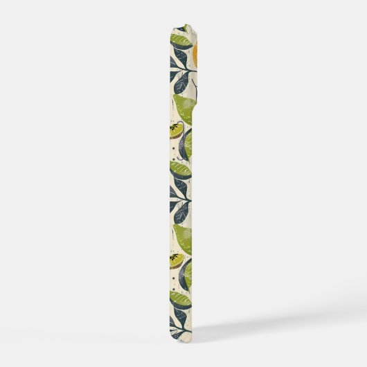 Aesthetic Summer Lemon Kiwi Pattern iPhone Case (Côté droit)