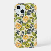 Aesthetic Summer Lemon Kiwi Pattern iPhone Case (Verso)