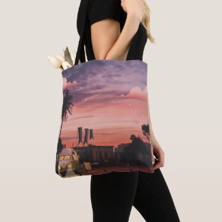 Aesthetic sunset Totebag Draagtas