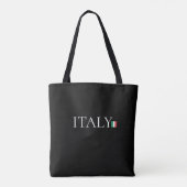 Aesthetic Sustainability Black Tote Bag Italy (Achterkant)