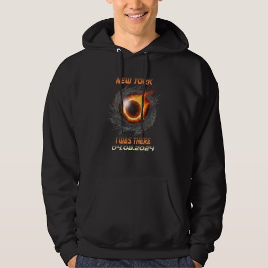 Aesthetic Total Solar Eclipse 2024 New York Hoodie (Voorkant)