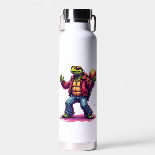 Aesthetic Turtle Disco T-Shirt Waterfles (Voorkant)