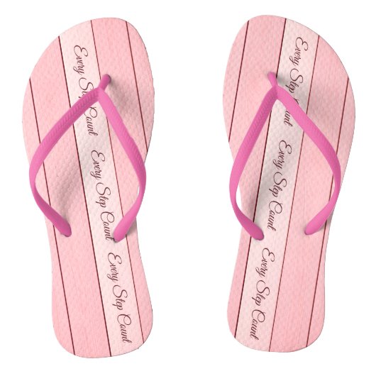 Aesthetic Vertical Wood Pattern Pink Colour Teenslippers (Voetbed)