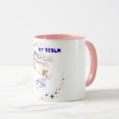 Aesthetic Watercolor Fairy My Realm Pink Combo Mug (Devant droit)