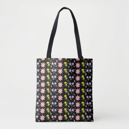 Aesthetic Wildflower Botanical Pattern Tote Bag  (Devant)